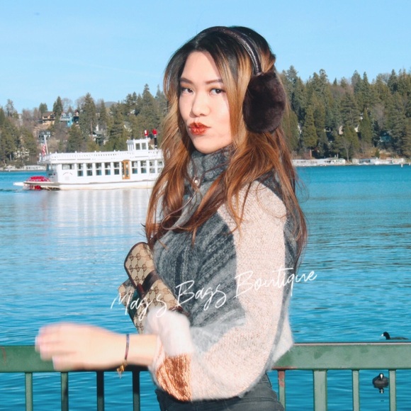 Gucci: Rabbit Fur Leather Ear Muffs *RARE* - Picture 2 of 15